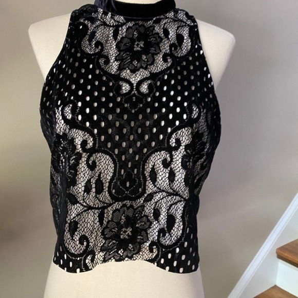 Free People Velvet Lace Black Top - Picture 7 of 11